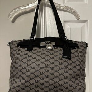Michael Kors Black and Gray Women's Tote Bag